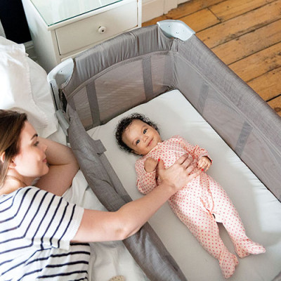 Giường Cũi Trẻ Em Joie Kubbie Sleep Foggy Gray