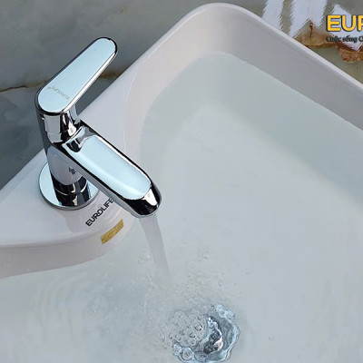 Vòi Lavabo lạnh chất liệu Đồng mạ Chrome Eurolife EL-LL120 (Trắng bạc)