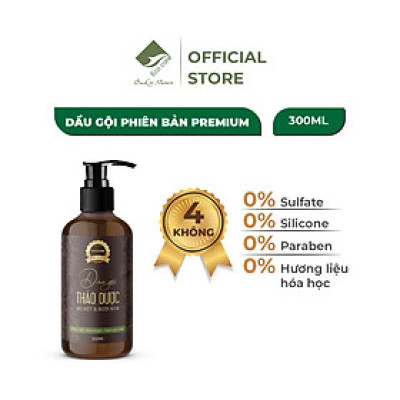 Dầu gội thảo dược sạch gàu, giảm xơ rối ECOCARE PREMIUM 300ml đạt chuẩn CGMP, dầu gội xả thiên nhiên 