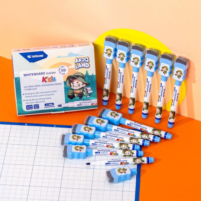 Bút Lông Bảng Nhân Vật Akooland Thế Giới Học Cụ Thần Kỳ - Thiên Long TP-WB016/AK - Mực Xanh