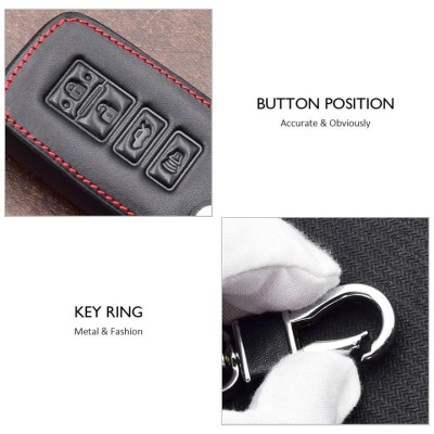 Bao da 3D bảo vệ chìa khóa xe dành cho Toyota Corolla Altis 2019 kèm móc đeo Inox