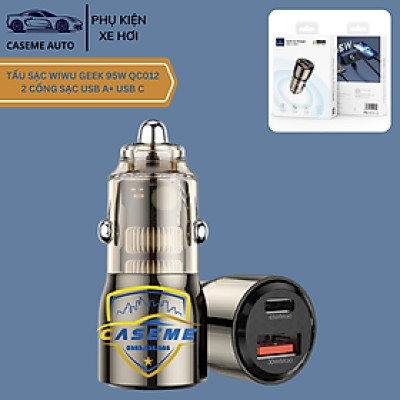 Tẩu Sạc GEEK 95W QC012 - 2 Cổng Sạc USB A + USB C - Sạc Nhanh PD+QC