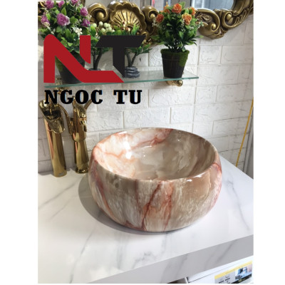 CHẬU RỬA MẶT, LAVABO ĐẶT BÀN NGỌC BÍCH NHẬP KHẨU CAO CẤP CHÍNH HÃNG GROVES NT1