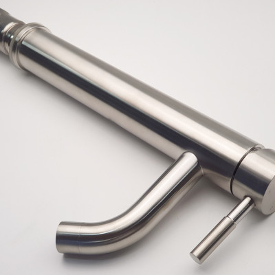 Vòi lavabo điếu nóng lạnh, Inox SUS 304 Eurolife EL-T022 ( Trắng vàng )