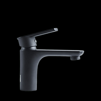 Vòi lavabo dây rútđồng mạ tĩnh điện chân không màu đen Juno sofa Teady VCT- 002 Lux 