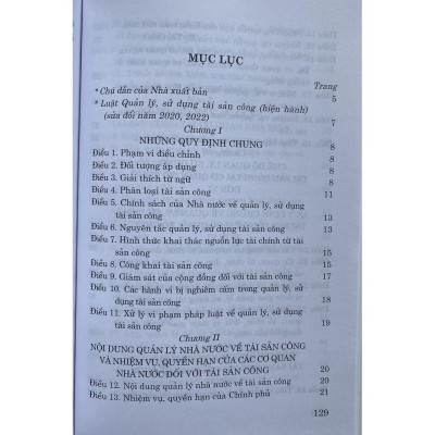 Sách - Luật Quản Lý, Sử Dụng Tài Sản Công ( Hiện Hành) ( Sửa Đổi Năm 2020, 2022) - NXB Chính Trị Quốc Gia