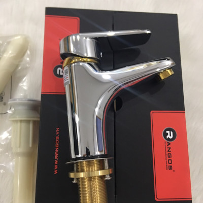 Bộ vòi chậu rửa mặt vòi lavabo 1 lỗ cao cấp Rangos 03V1