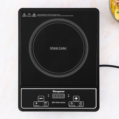 Bếp hồng ngoại đơn Kangaroo KG20IFP1, 2000W - Kính chịu lực - Hàng chính hãng