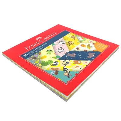 Giấy Nghệ Thuật Origami Washi - Animal - Faber-Castell 171516 (50 Tờ/ 10 Mẫu)