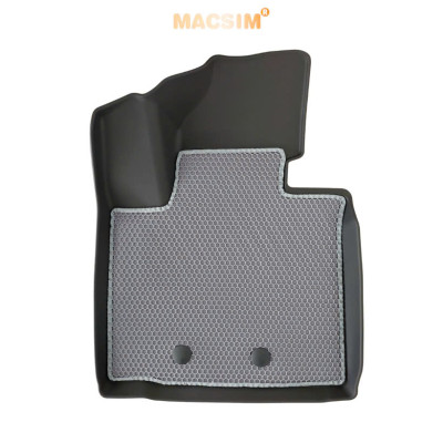 Thảm 2 lớp (sd3) dạng lưới lục giác Kia Sorento 2014-2020 (ghi) bề mặt cao su siêu sạch nhãn hiệu Macsim