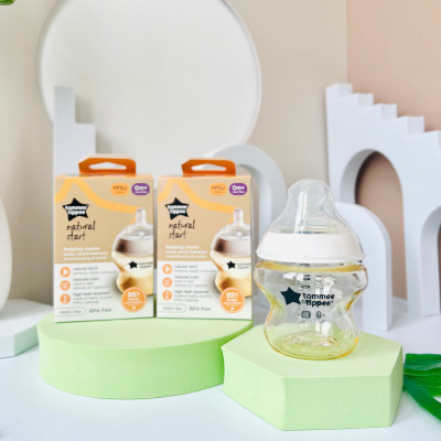 COMBO Bình Sữa PPSU Ty Siêu Mềm Tự Nhiên Tommee Tippee Nature Start 150ml & Bình Sữa Ty Siêu Mềm Tự Nhiên 150ml