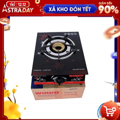 Bếp Gas Đơn Mặt Kính Chén Đồng WINDO - Màu Ngẫu  Nhiên Hàng Chính Hãng