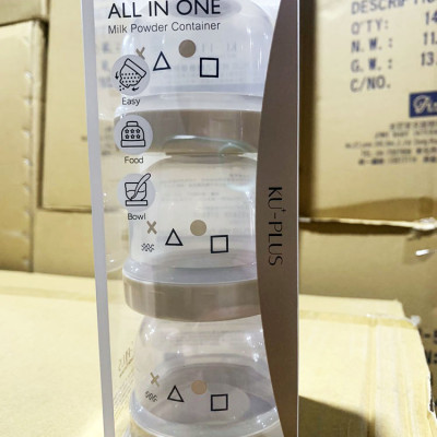 Hộp chia sữa KU.KU Duckbill Plus 3 ngăn đa năng nhựa PP cao cấp ku5612 ku5613 ku5614