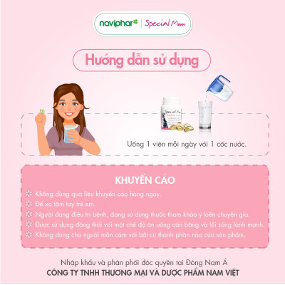 [Hộp 30/60 viên] Viên nang Special Mum Omega Capsules bổ sung DHA, Vitamin E, Vitamin D3, bổ sung DHA cho thai nhi