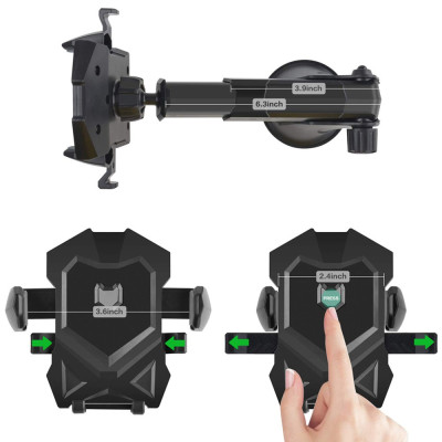 Kẹp điện thoại Long Neck gấp dài gắn Taplo hoặc kính ô tô