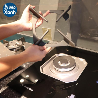 Bếp gas âm 2 gas Malloca AS 9602B - Mâm đốt Sabaf - Hàng chính hãng