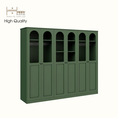 [Happy Home Furniture] SISEEL, Tủ quần áo cửa kính 6 cửa mở , 240cm x 54cm x 200cm ( DxRxC), TCM_187