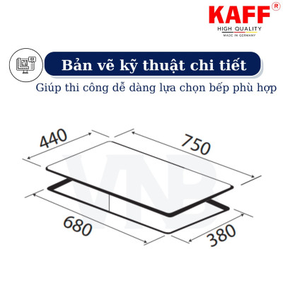 Bếp ga đôi KAFF KF-212 - Hàng chính hãng
