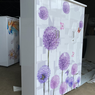 Tủ nhựa đài loan 3 cánh 2 học cao 1m8 hình 3D hoa Bồ Công Anh