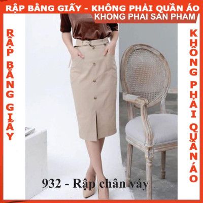 Rập giấy mã 932 - Rập chân váy (BẢN VẼ)
