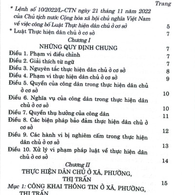 Luật Thực hiện dân chủ ở cơ sở