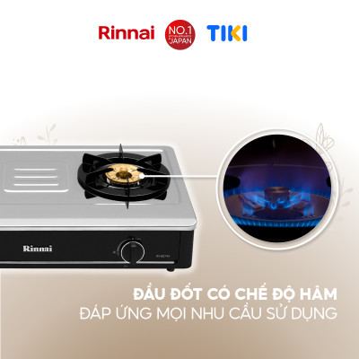 Bếp gas dương Rinnai RV-B274SB(S) mặt bếp inox và kiềng bếp men - Hàng chính hãng.