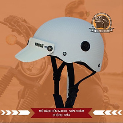 Mũ Bảo Hiểm Napoli Sơn Carbon Nửa Đầu N088 [CHÍNH HÃNG] [FREESHIP] - Nón Bảo Hiểm NS 1/2 Sơn Nhám Cao Cấp Chống Trầy