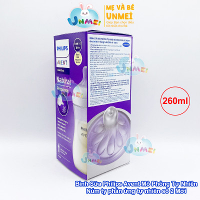 Bình sữa mô phỏng tự nhiên mới hiệu Philips Avent  cho trẻ từ 1 tháng tuổi (260ml-đơn)_SCY903.01