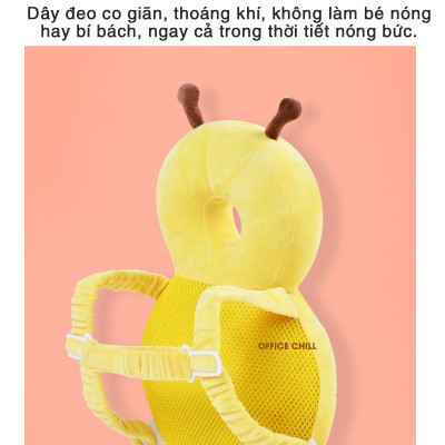 Gối Bảo Vệ Toàn Diện Đầu, Cổ, Cột Sống Cho Bé Tập Đi OFFICE CHILL Lá Chắn Đầu Tiên Bảo Vệ Trí Não Của Bé