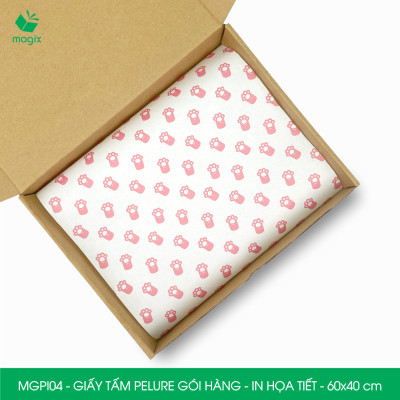 MGPI04 - Combo 50 tấm giấy Pelure gói hàng in họa tiết - 60x40 cm
