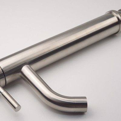 Vòi lavabo điếu nóng lạnh, Inox SUS 304 Eurolife EL-T022 ( Trắng vàng )