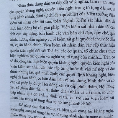 -Quyền Kháng Nghị, Quyền Kiến Nghị Của Viện Kiểm Sát Nhân Dân Trong Tố Tụng Dân Sự, Tố Tụng Hành Chính (Sách chuyên khảo)