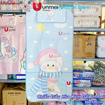 Chiếu Điều Hòa Cao Su Non UNMEI Họa Tiết 5D Kèm Gối Cho Bé Yêu Hàng Loại Đẹp (KT 60x120cm)