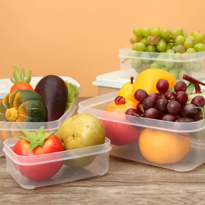 Bộ 6 hộp thực phẩm chữ nhật Hokkaido 500-750-1000-1500-2000-2500ml