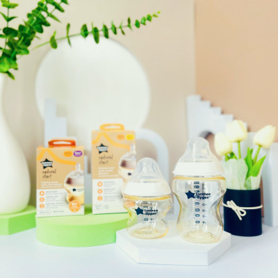 COMBO Bình Sữa PPSU Ty Siêu Mềm Tự Nhiên Tommee Tippee Nature Start 150ml & Bình Sữa Ty Siêu Mềm Tự Nhiên 150ml