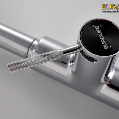 Vòi rửa chén nóng lạnh dây kéo, 4 chức năng sử dụng Eurolife EL-IK (3 màu)