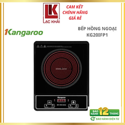 Bếp hồng ngoại đơn Kangaroo KG20IFP1, 2000W - Kính chịu lực - Hàng chính hãng