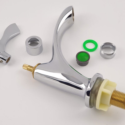 Vòi lavabo lạnh Eurolife EL-115 (Trắng bạc)