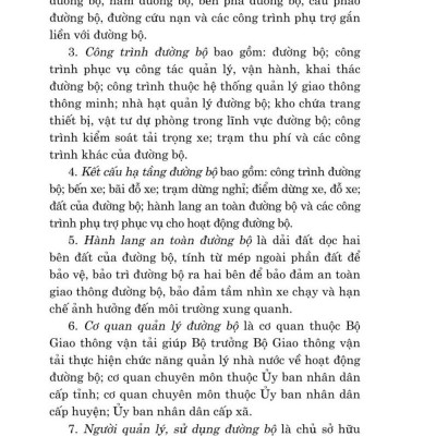 Luật đường bộ năm 2024 - bản in 2024