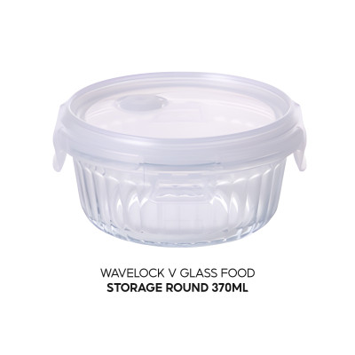 Hộp đựng thực phẩm thủy tinh Wavelock V Hình tròn -Chịu nhiệt cao, nút thoáng khí tiện lợi - Neoflam - Hàng nhập khẩu chính hãng