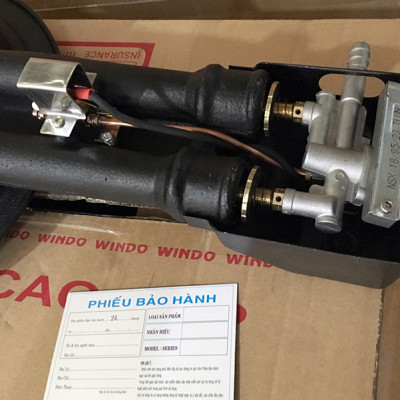 Bếp gas công nghiệp lửa lớn Windo  - Tặng bộ van dây (đầu đốt gang đúc nguyên khối, 3 vòng lửa) - Hàng Chính Hãng