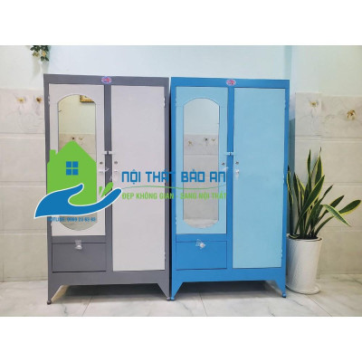 Tủ sắt quần áo cao 1m6 ngang 90cm - TSDT13