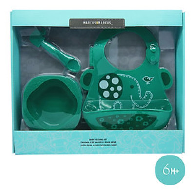 Bộ đồ dùng ăn dặm silicon Baby Marcus & Marcus, cho bé từ 6 tháng