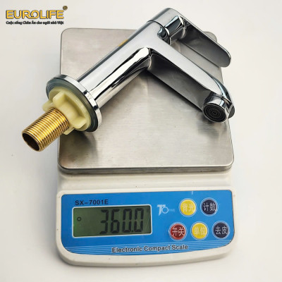 Vòi Lavabo lạnh chất liệu Đồng mạ Chrome Eurolife EL-LL120 (Trắng bạc)