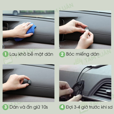 Móc treo đồ ô tô, xe hơi Tâm Luân dính chắc, phụ kiện ô tô nhỏ gọn tiện lợi