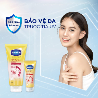 Tinh chất dưỡng thể chống nắng Vaseline Healthy Bright SPF 50+ PA++++ (30ml/70ml/300ml) - Hàng chính hãng