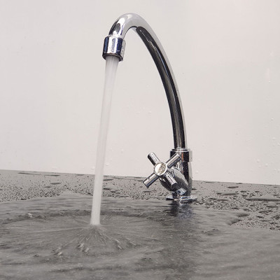 Vòi rửa chén lạnh nhựa ABS mạ Chrome Eurolife EL-VCN03 (Trắng bạc)