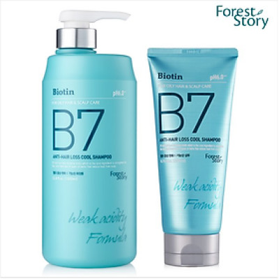 Dầu gội xả thảo dược bạc hà sạch da đầu giảm gàu, ngăn rụng tóc Biotin Anti- Hair Loss Cool Shampoo