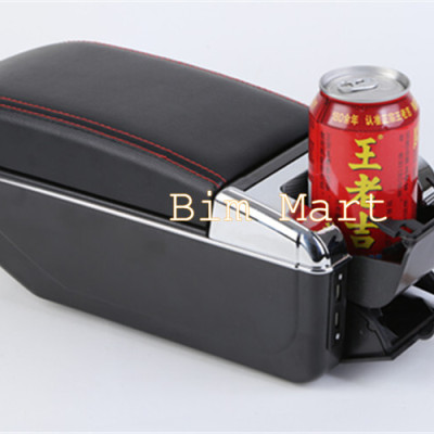 Hộp tỳ tay dành cho xe Toyota Rush/Avanza tích hợp 7 cổng USB, bọc da cao cấp