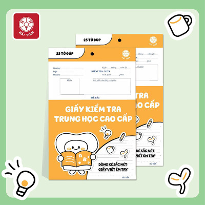 Giấy kiểm tra dòng kẻ ngang Hải Tiến 2029 dùng cho  học sinh cấp 2, 3 (25 tờ đúp)